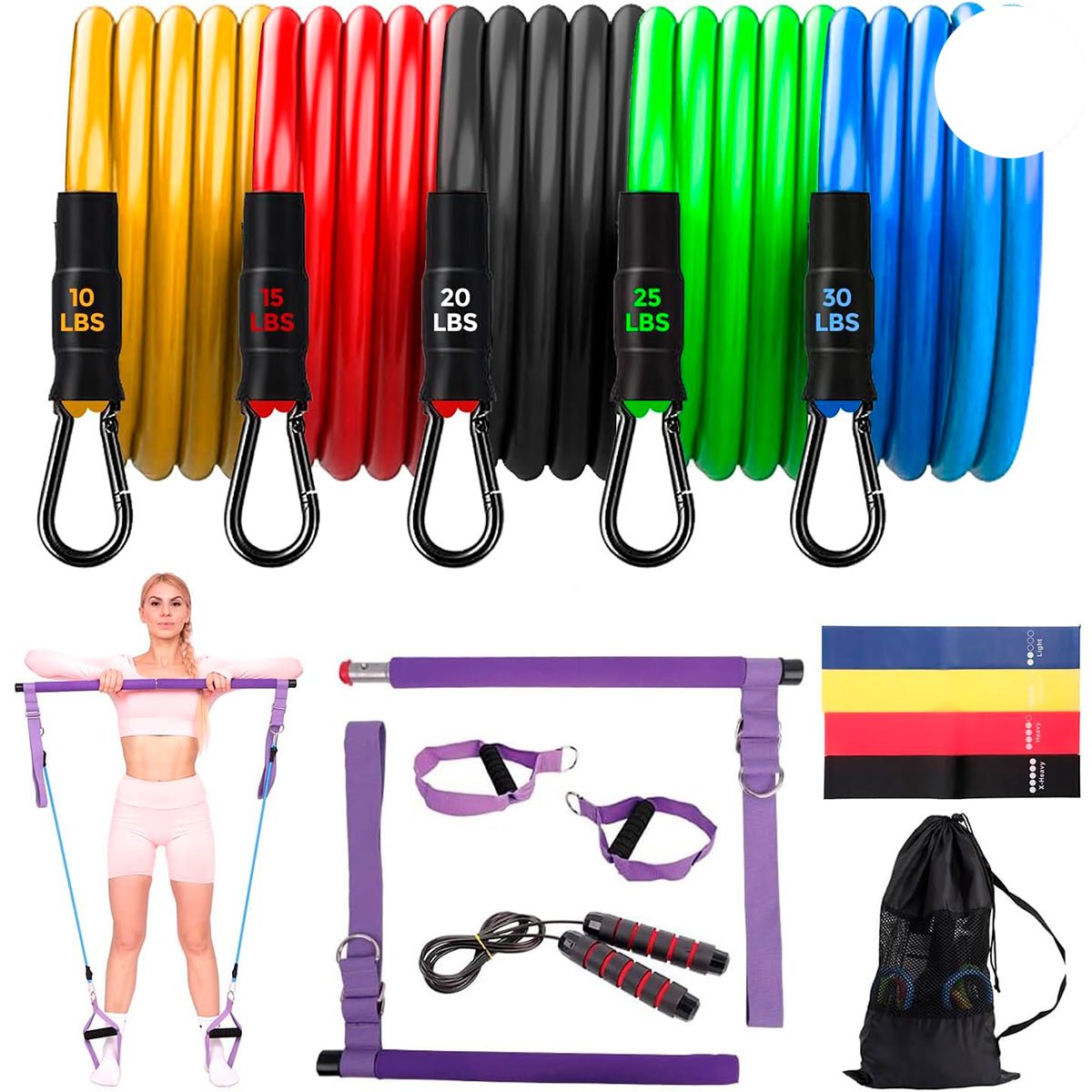 Kit de Entrenamiento en Casa para Pilates - Lila