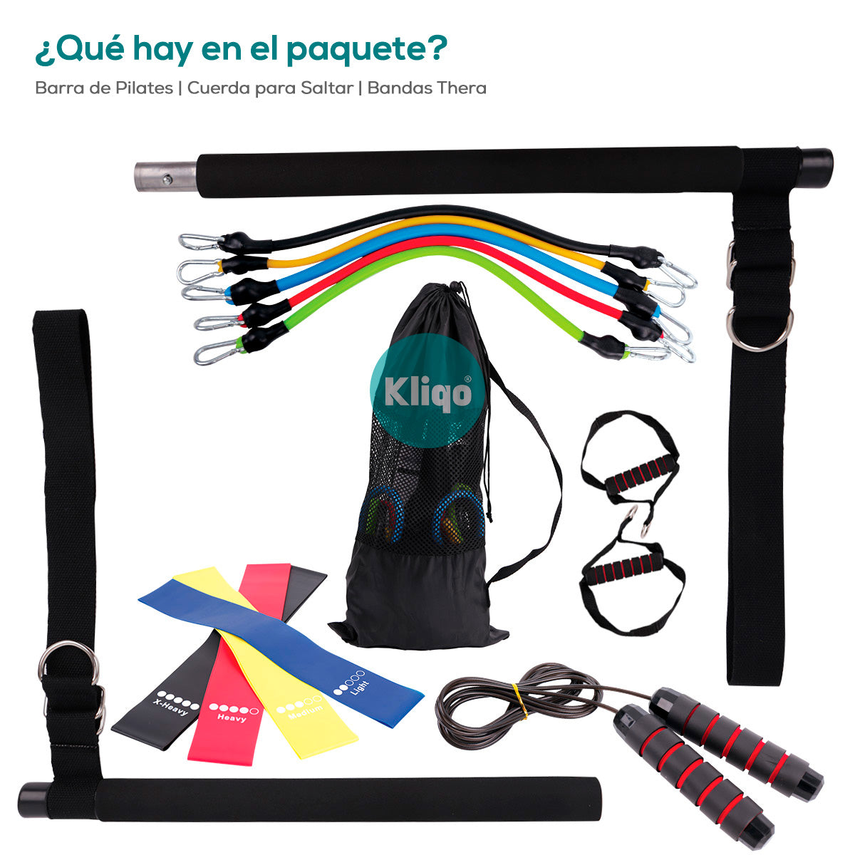 Kit de Entrenamiento en Casa para Pilates - Negro
