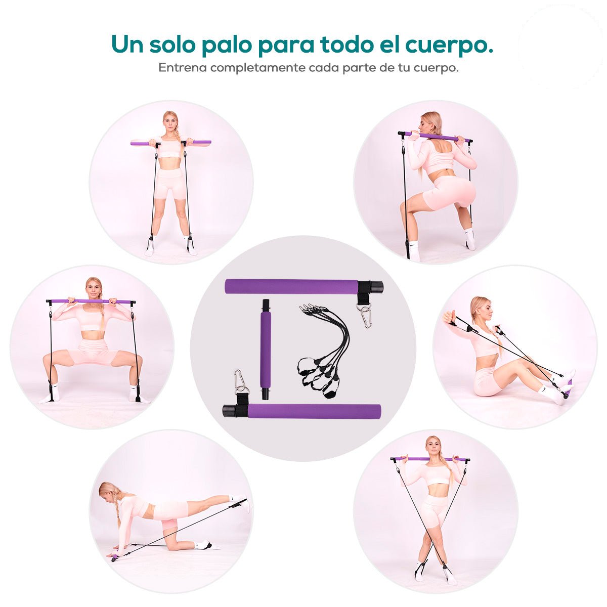Kit de Entrenamiento en Casa para Pilates - Lila