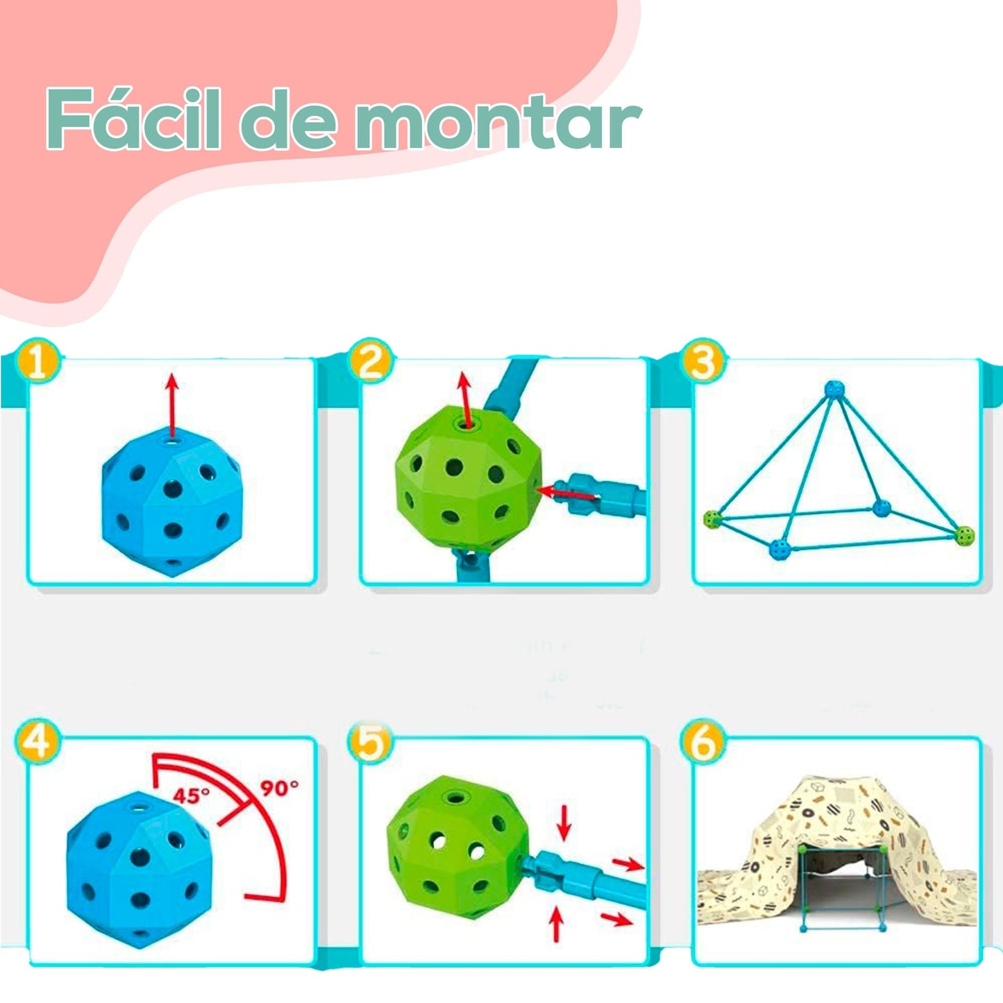 Kit de Construcción de Fuertes para Niños