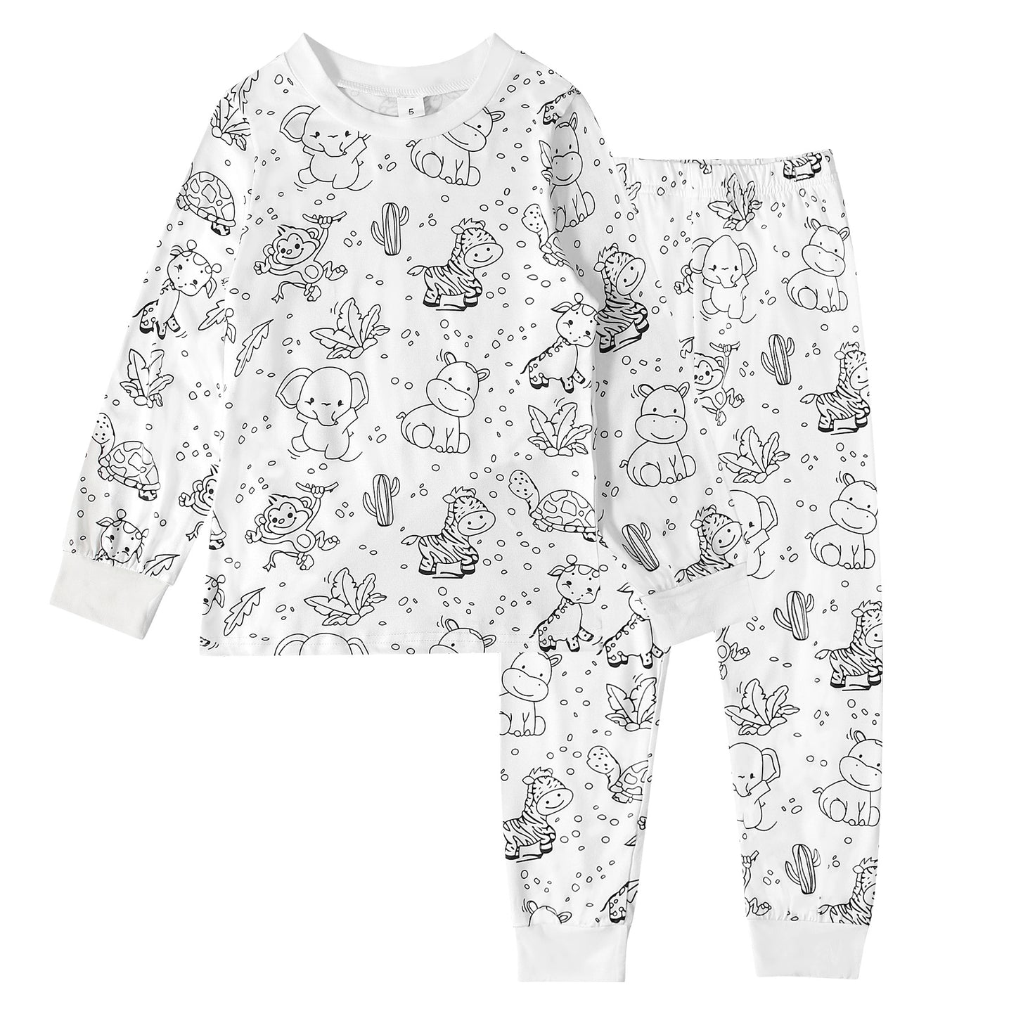 Pijama de Bambú para Colorear | Conjunto de Dos Piezas