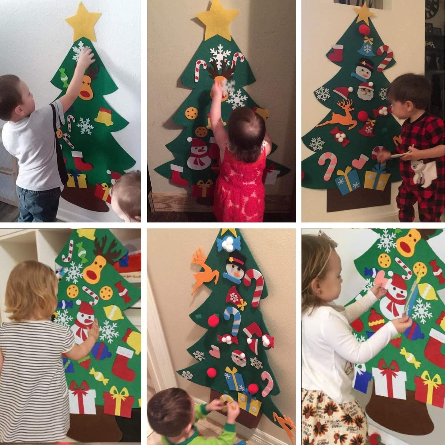 Árbol de Navidad de Fieltro DIY para Niños