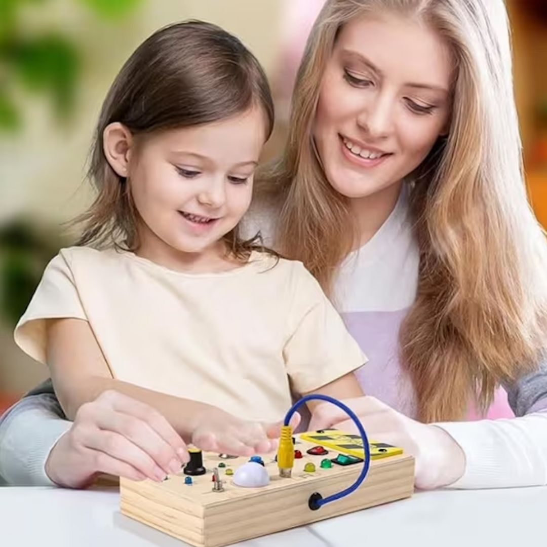 Tablero de Actividades de Madera para Niños Pequeños