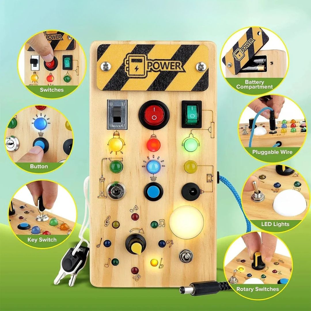 Tablero de Actividades de Madera para Niños Pequeños