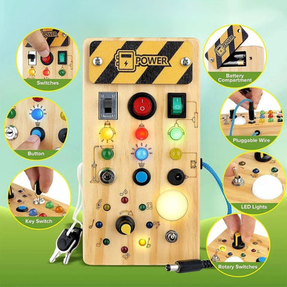 Tablero de Actividades de Madera para Niños Pequeños