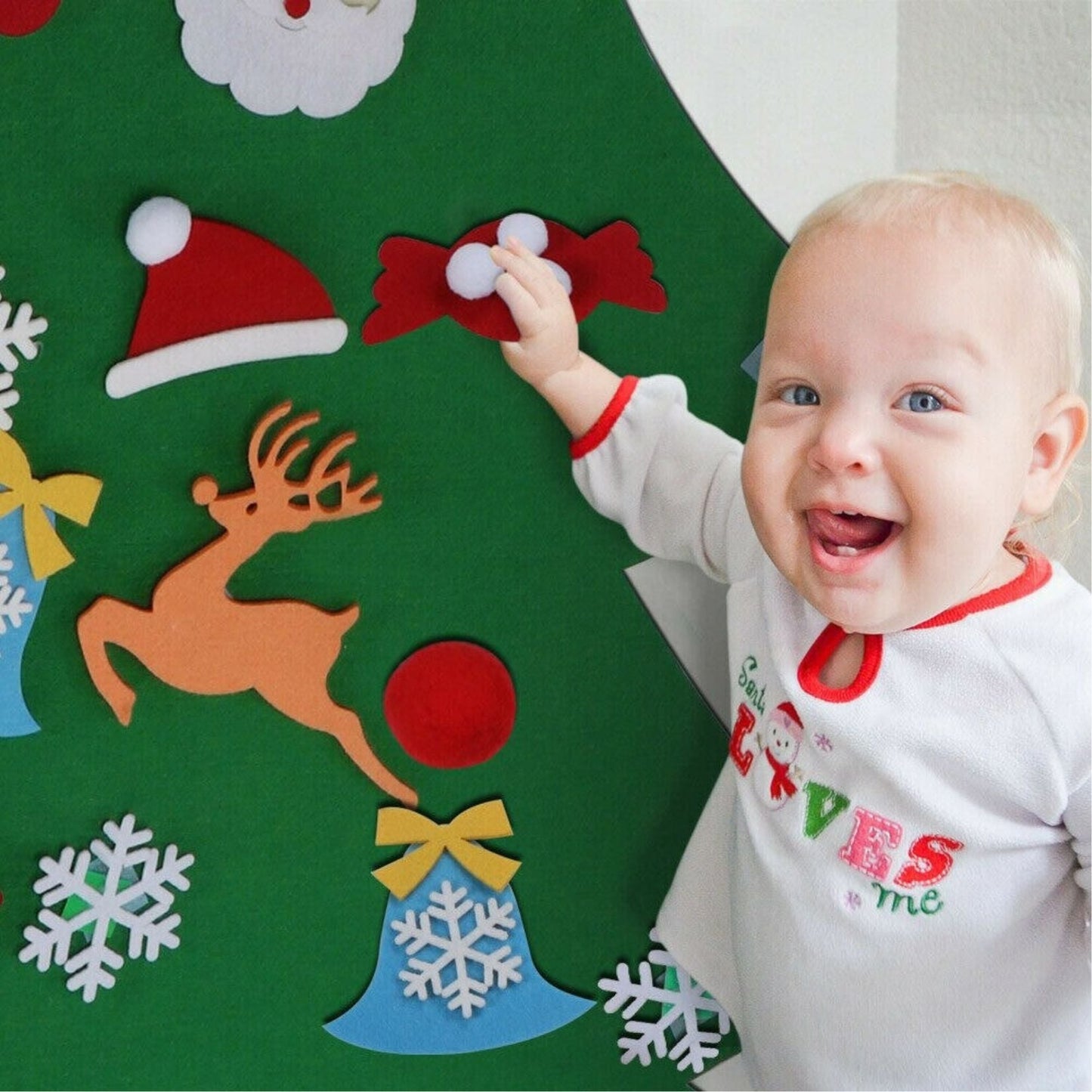 Árbol de Navidad de Fieltro DIY para Niños